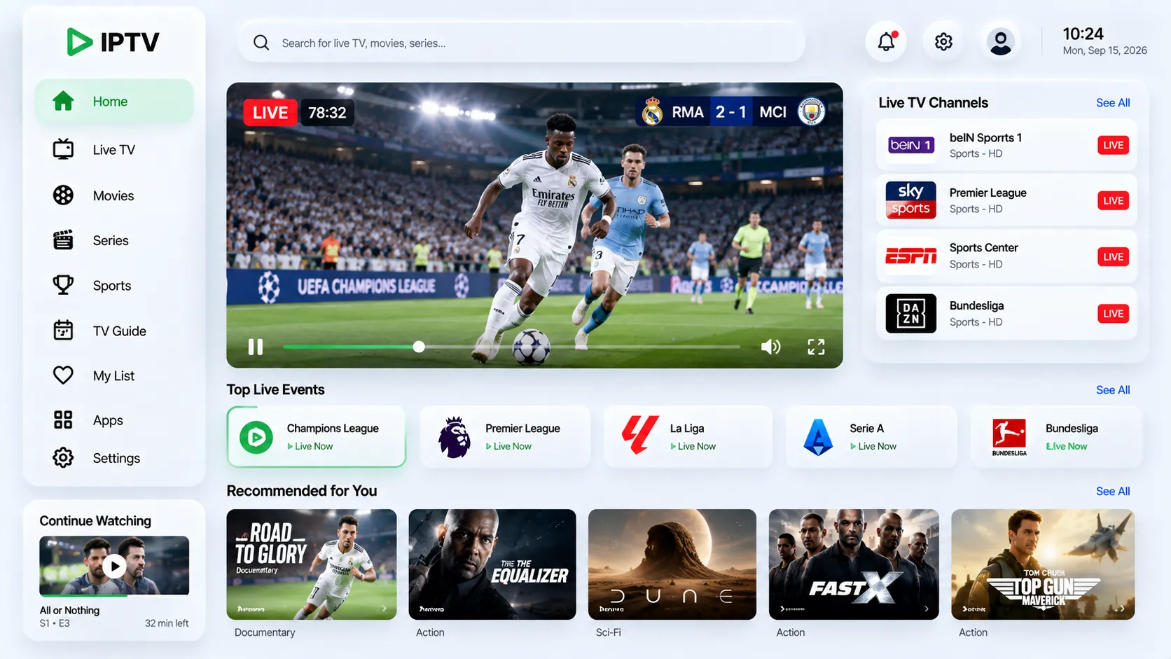 IPTV-Setup auf einem Amazon Fire TV Stick mit IPTV Smarters Pro Player